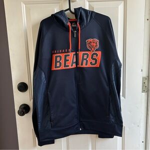Majestic Thermabase NFL Chicago Bears Full Zip Hoodie Size Unisex Medium